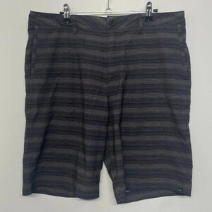 Quicksilver Men's Hybrid Striped Gray Shorts 36